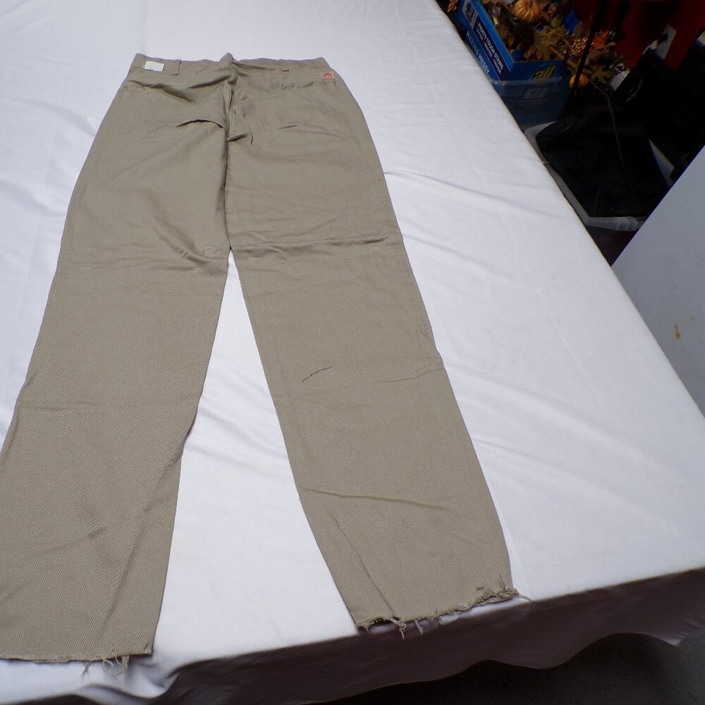 New Red Cap Mens Khaki Work Pants Size 34x37 Heavy Duty With Tags